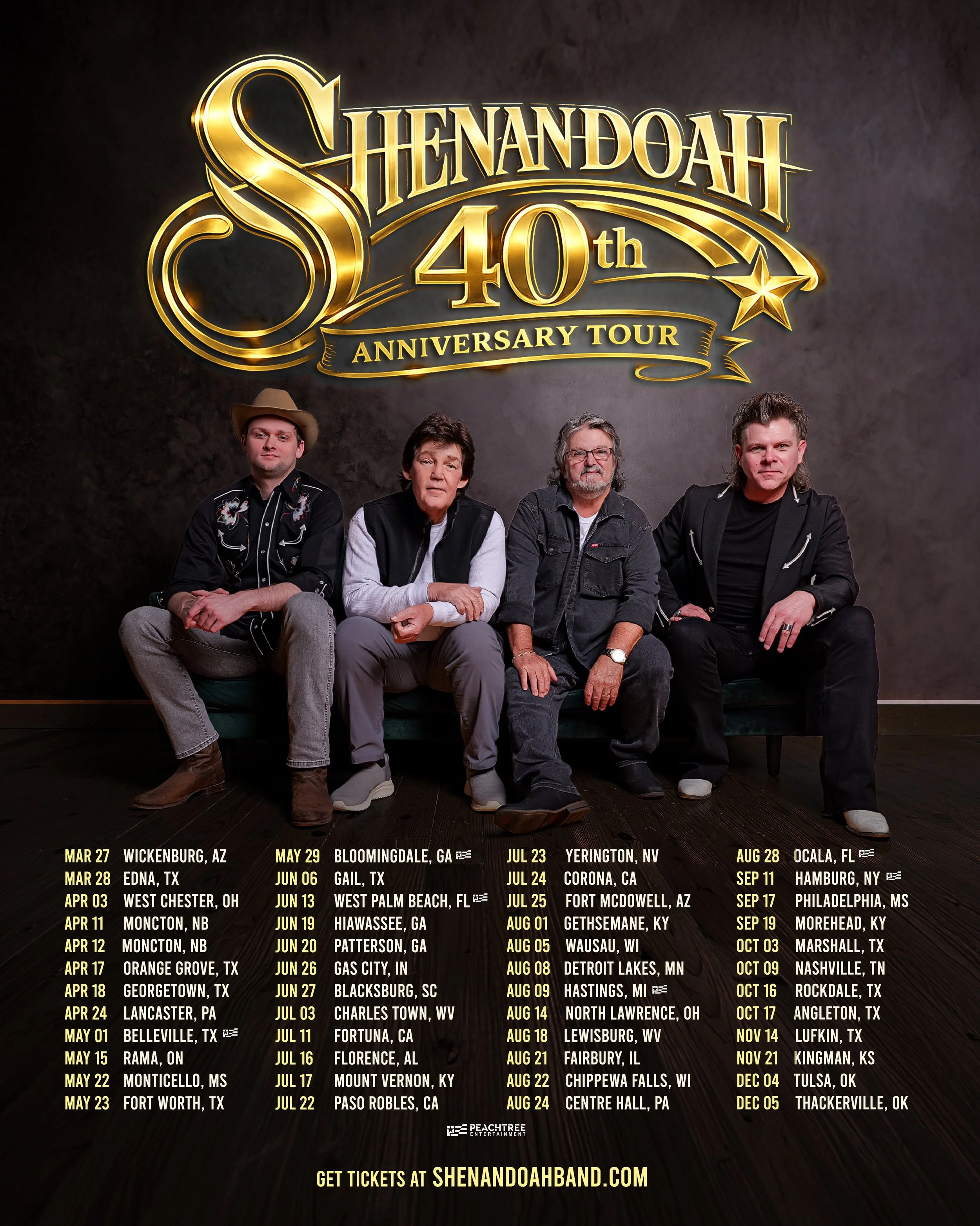 Shenandoah concert tour poster 2026–2027